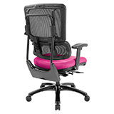 Vertical Black Mesh Back Chair with Shiny Black Base